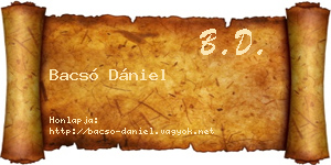 Bacsó Dániel névjegykártya