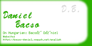 daniel bacso business card